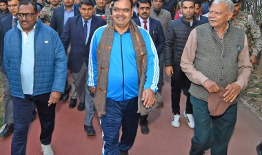 मुख्यमंत्री भजनलाल शर्मा ने जवाहर सर्किल में की मॉर्निंग वॉक, फिट इंडिया-फिट राजस्थान का दिया संदेश