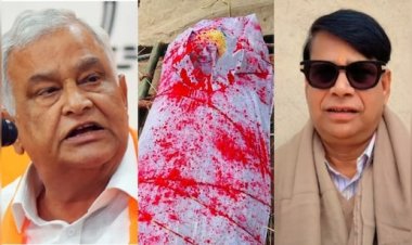 पूर्व विधायक ओमप्रकाश हुडला के खिलाफ प्रदर्शन, मुख्य बाजार में निकाली प्रतीकात्मक शव यात्रा