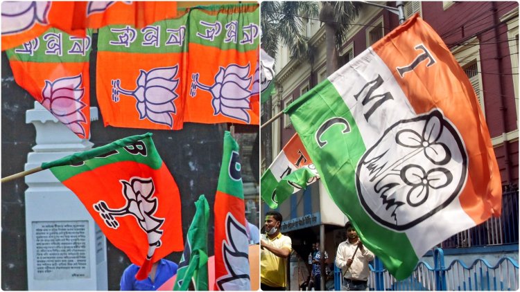 कोलकाता में TMC और BJP समर्थकों में हिंसक झड़प, जनसभा मंच फूंका