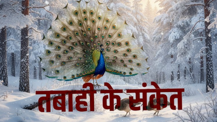 6000 फीट की ऊंचाई पर दिखे मोर, स्थानीय लोग परेशान — क्या यह किसी बड़े संकट का संकेत?