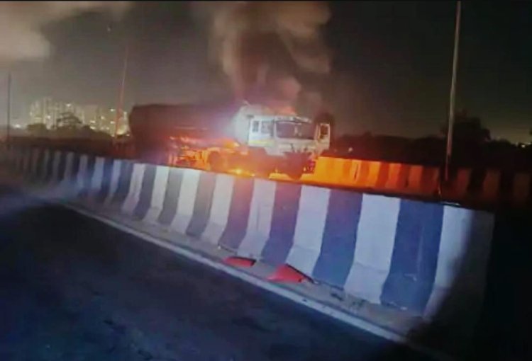 Jaipur News : जयपुर-अजमेर हाईवे पर केमिकल टैंकर में लगी आग, बड़ी दुर्घटना टली