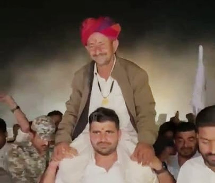 शिव विधायक रविंद्र सिंह भाटी ने जोधपुर - बालेसर ओरन बचाओ पदयात्रा में लिया भाग