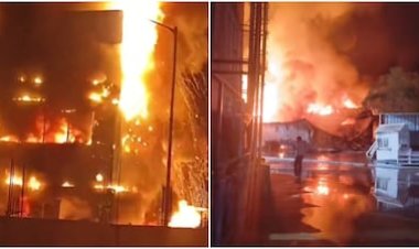 कोटपूतली-बहरोड़ में रीको घिलोठ औद्योगिक क्षेत्र के गोदाम में भीषण आग, 10 करोड़ का नुकसान