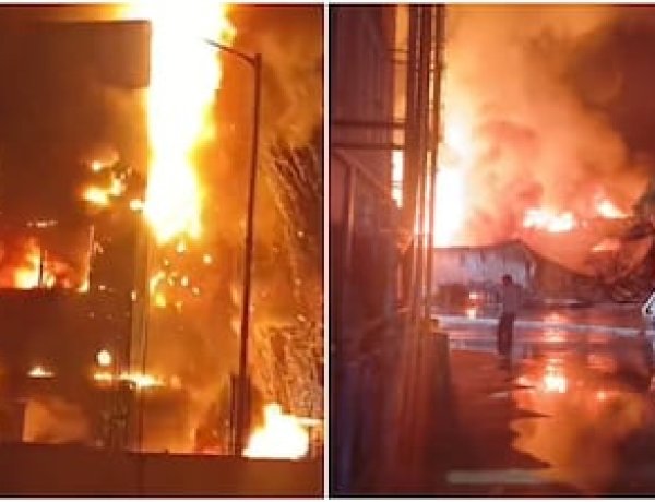कोटपूतली-बहरोड़ में रीको घिलोठ औद्योगिक क्षेत्र के गोदाम में भीषण आग, 10 करोड़ का नुकसान