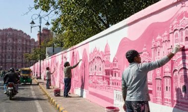 जयपुर में ‘रंग दे गुलाबी’ अभियान, एक दिन में रंगी जाएंगी 500 दीवारें