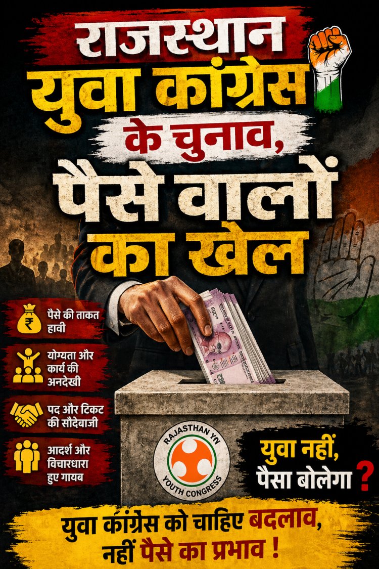 राजस्थान युवा कांग्रेस के चुनाव, पैसे वालों का खेल !