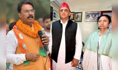 Politics News: अखिलेश यादव-ममता बनर्जी मुलाकात पर BJP का हमला, बोले- “जो जाएगा, उसका सूपड़ा साफ होगा”