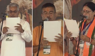 बंगाल में बीजेपी सरकार की शुरुआत, सुवेंदु अधिकारी ने ली CM पद की शपथ