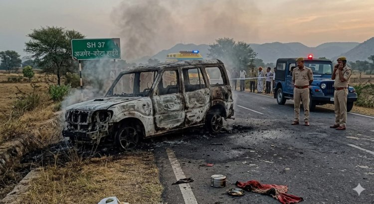 अजमेर में दर्दनाक हादसा, पूर्व प्रधान समेत परिवार के 4 लोग जिंदा जले