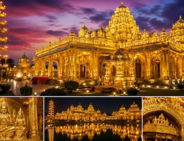 15 हजार किलो सोने से बना है दक्षिण भारत का ये भव्य मंदिर, 300 करोड़ रुपये से ज्यादा आई थी लागत; रात में दिखता है स्वर्ग जैसा नजारा