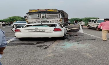 बांदीकुई में रफ्तार का कहर: बाइक सवार पिता और दो मासूम बच्चों की मौत, मां जिंदगी और मौत से जूझ रही