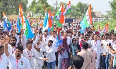 बाड़मेर में कांग्रेस की संविधान सद्भावना पदयात्रा सेड़वा से शुरू, संविधान और सामाजिक सौहार्द का दिया संदेश