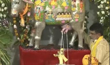 आधी रात गूंजे कृष्ण जन्म के जयकारे, मथुरा में 500 ड्रोन से सजी कृष्ण लीला; नाथद्वारा में 21 तोपों की सलामी