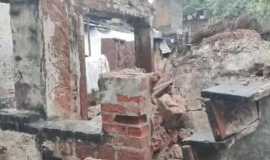 धौलपुर में बारिश का कहर: मांगरोल में ढहा पक्का मकान, खाली होने से टली बड़ी त्रासदी