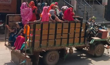 भरतपुर में जुगाड़ में बैठकर वोट डालने पहुंचीं महिलाएं, भुसावर के वार्ड-19 में दिखा अनोखा नजारा