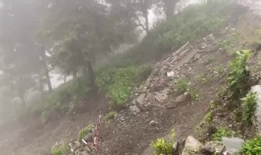 उत्तराखंड के पौड़ी में लैंडस्लाइड से दहशत, घरों और दुकानों में आईं दरारें