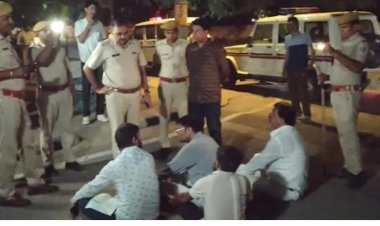 जालोर निकाय चुनाव में विवाद: BJP प्रत्याशी पर मारपीट का आरोप, SP आवास के बाहर रातभर धरना