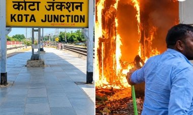 Kota Railway Station Fire: बारिश के बीच प्लेटफॉर्म पर शॉर्ट सर्किट, तेज धमाकों से मची अफरा-तफरी