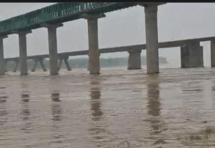 धौलपुर में चंबल उफान पर: एक रात में 8 मीटर बढ़ा जलस्तर, खतरे के निशान से सिर्फ 1 मीटर दूर