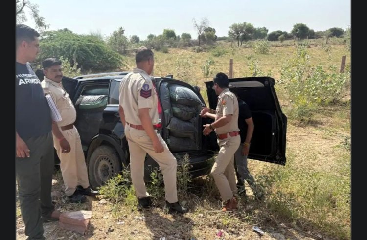 पुलिस की जीप को टक्कर मारकर भागे डोडा तस्कर, स्कॉर्पियो से 373.91 किलो डोडा पोस्त बरामद