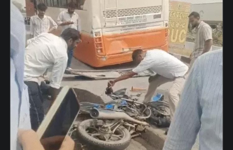 नीमराना में दर्दनाक सड़क हादसा: रोडवेज बस की टक्कर से मामा-भांजी की मौत, मां गंभीर घायल