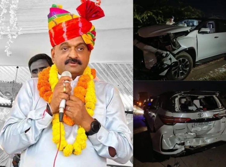 विधायक शत्रुघ्न गौतम की SUV का एक्सीडेंट, ट्रेलर की टक्कर से मची अफरा-तफरी