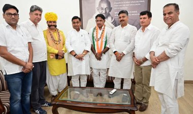कांग्रेस का कुनबा बढ़ा, नेम सिंह फौजदार-गोपाल गुर्जर ने थामा हाथ; डोटासरा-जुली ने कराया ज्वॉइन