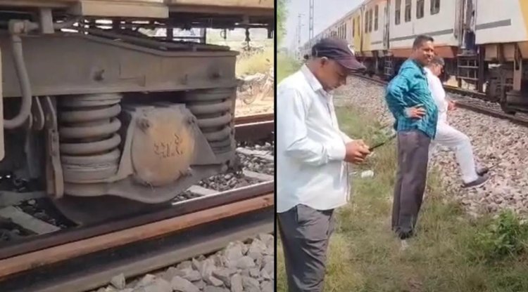 राजस्थान में चलती मेमू ट्रेन का पहिया पटरी से उतरा, अचानक ब्रेक लगने से मचा हड़कंप