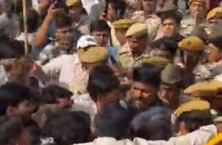 जीरो FIR पर अड़ी कांग्रेस: रातभर कमिश्नरेट में जमीन पर सोए डोटासरा-खाचरियावास, सुबह धक्का-मुक्की और पुलिस का हल्का बल प्रयोग